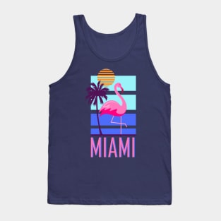 Miami Florida Flamingo Tank Top